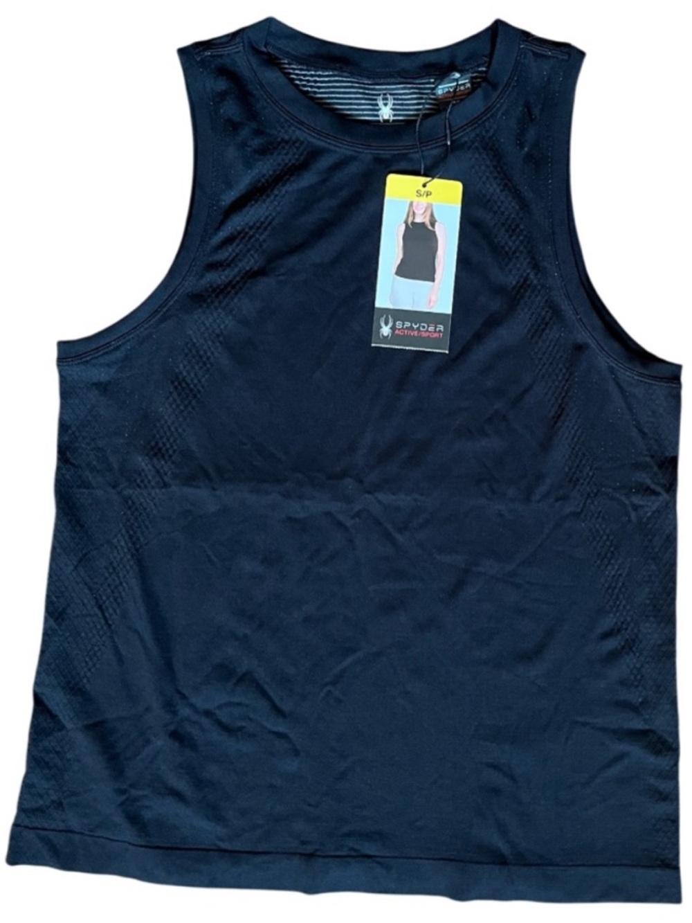 NWT Spyder Sleeveless Active Tank Black Small